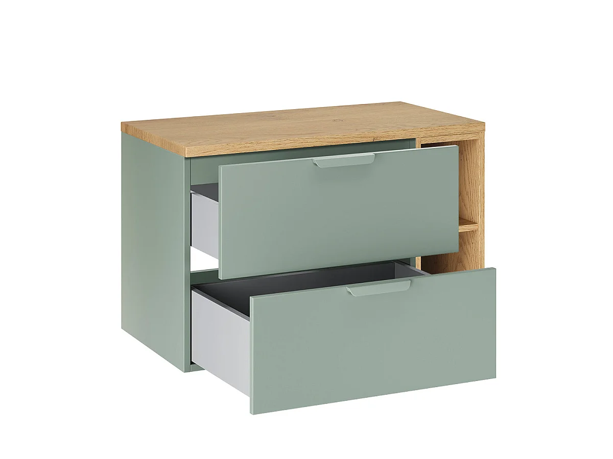 Oria 80cm 2 nicchie sottolavabo Verde opaco