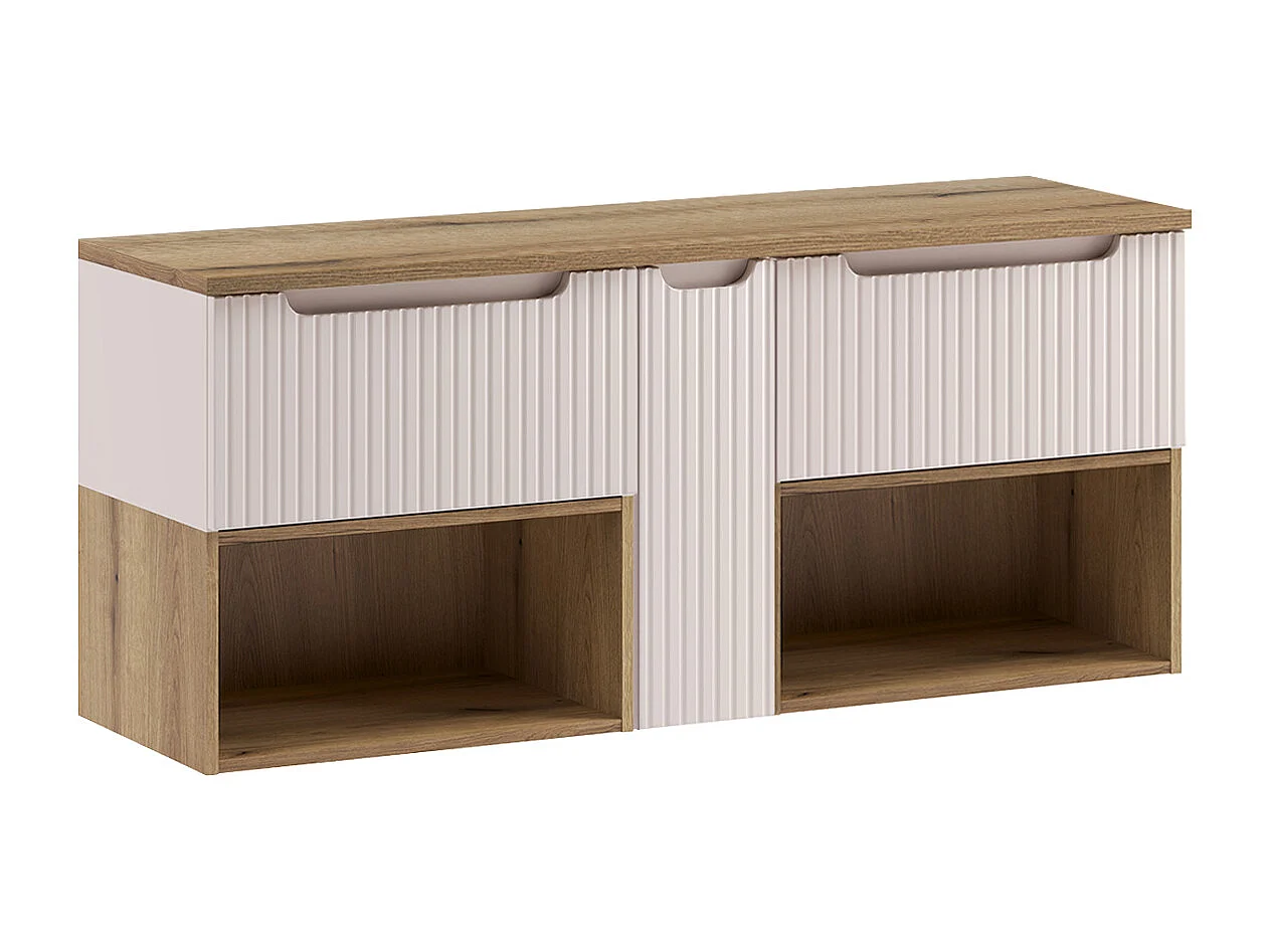 Underskab 140 cm plan de toilette Riva Cachemire og træ