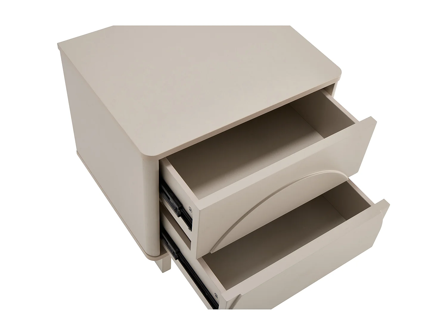 Lot de 2 tables de chevet avec 2 tiroirs - Beige - DELORINA
