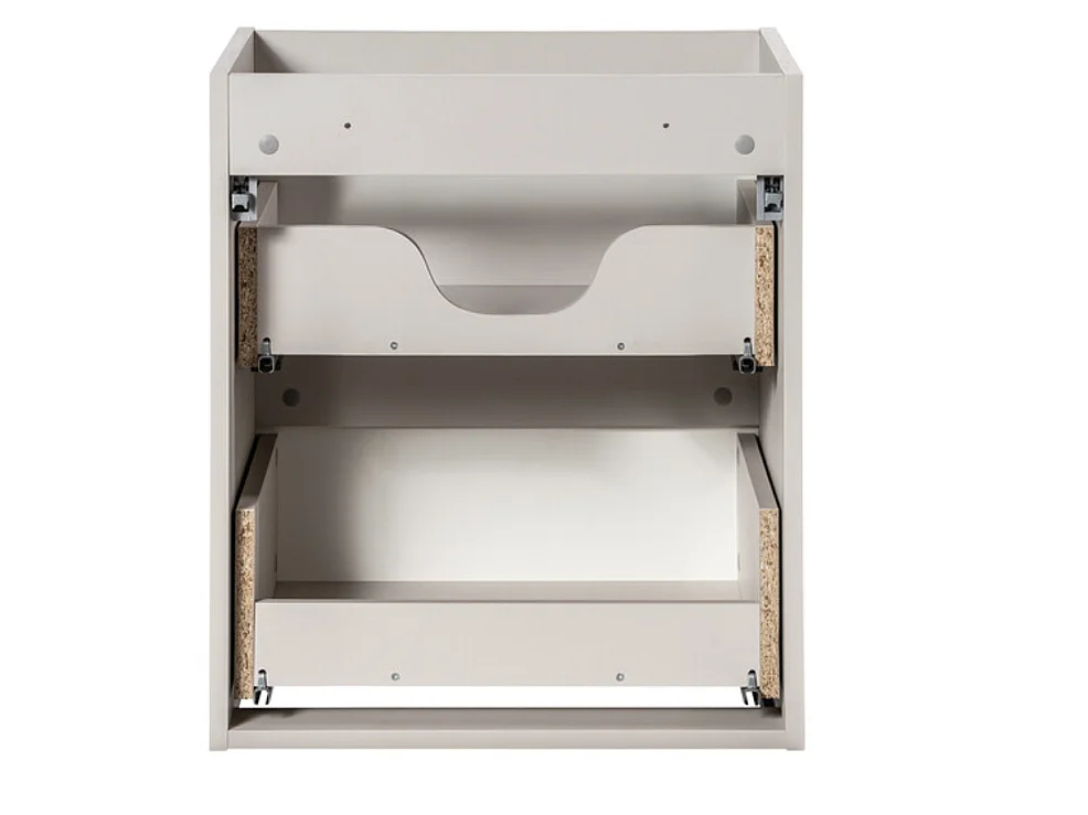 Set di mobili Nova Cashmere 80 cm con piano per lavabo e mobile laterale, frontali scanalati