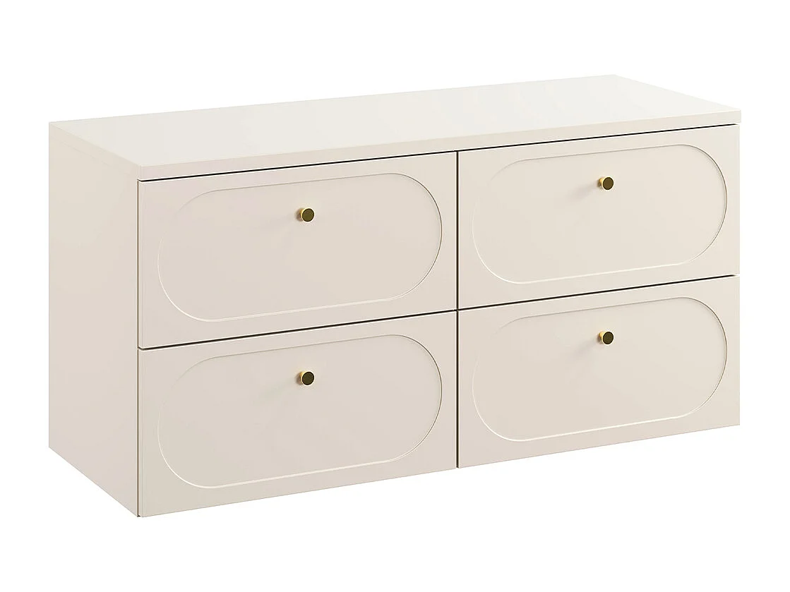 Meuble sous-vasque 120cm plan de toilette Sanae Beige sable