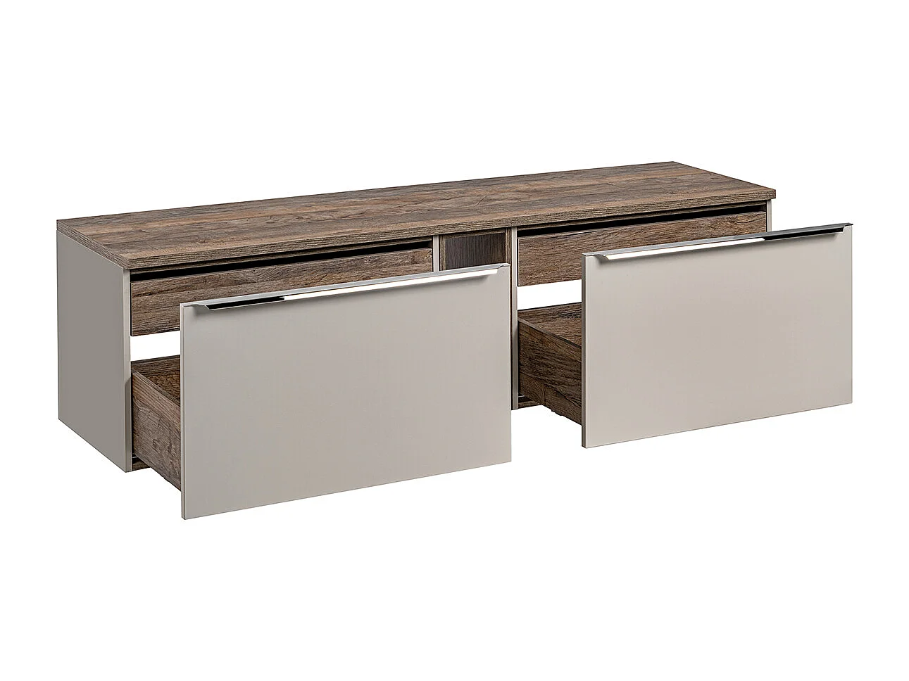 Meuble sous-vasque 180cm 2 niches Éros Taupe