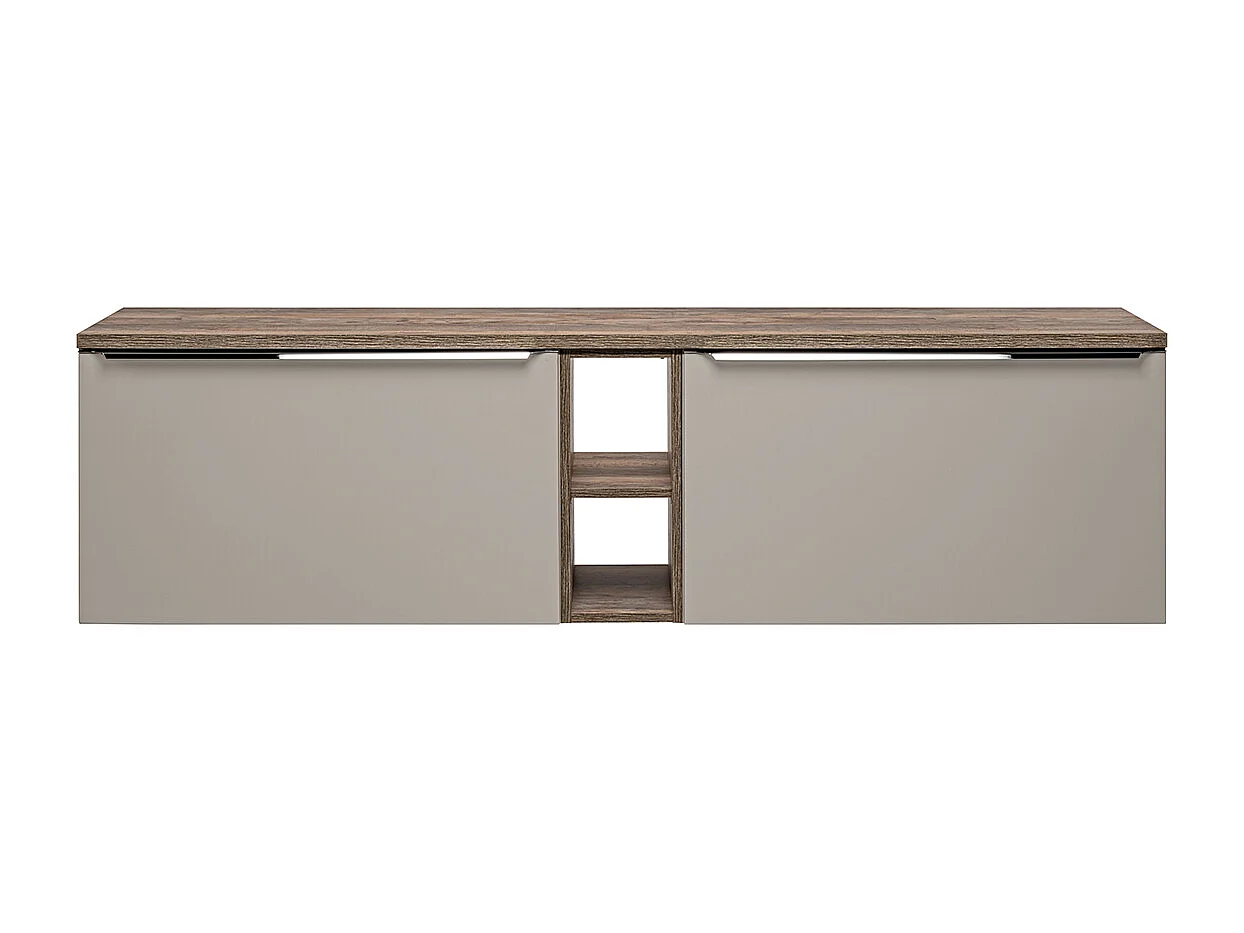 Meuble sous-vasque 180cm 2 niches Éros Taupe