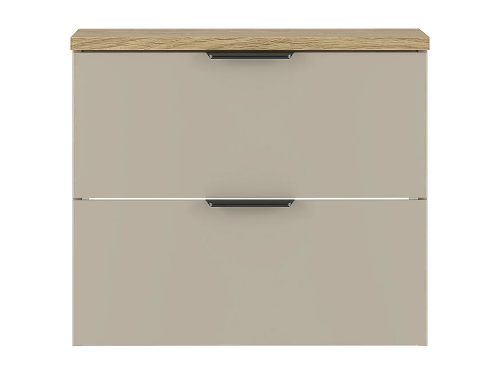 Meuble sous-vasque 60cm plan de toilette Astrid Cachemire et bois