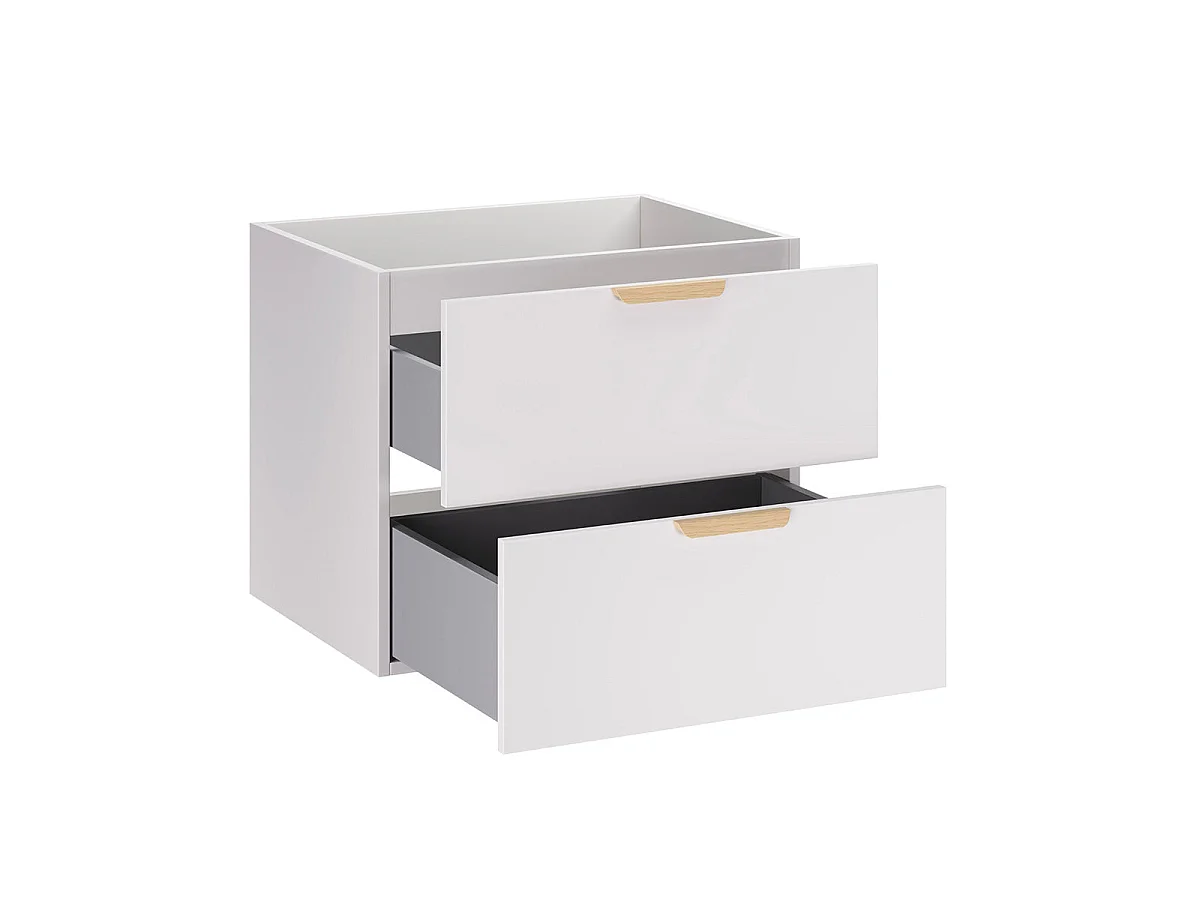 Oria 60cm matte white vanity unit