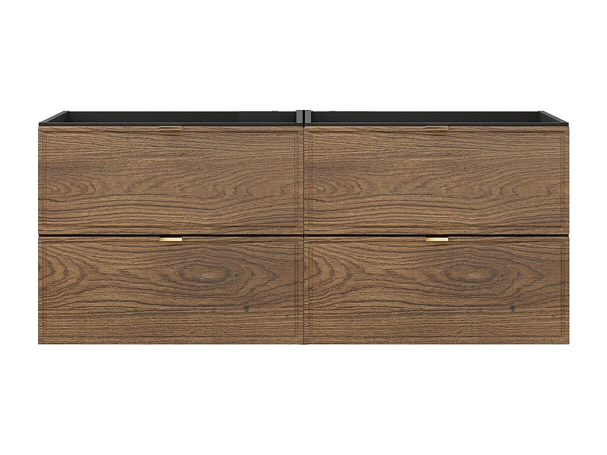 Elena 120cm wastafelonderbouw Hout en zwart
