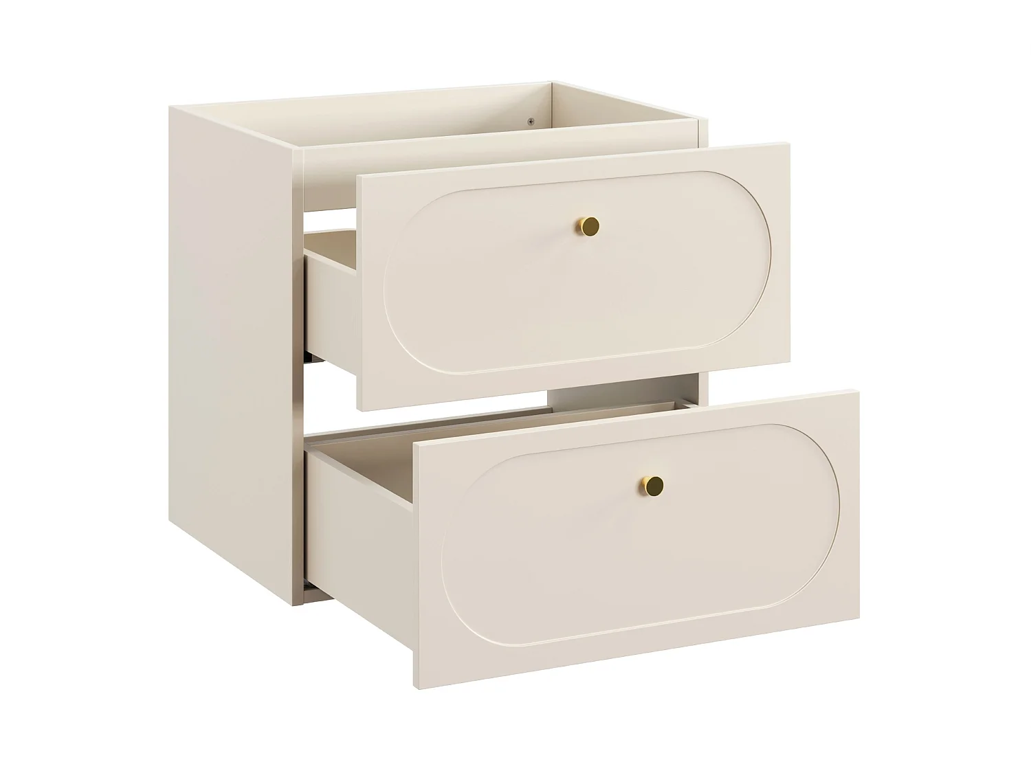 Meuble sous vasque Donna Sand 60 cm 2 tiroirs