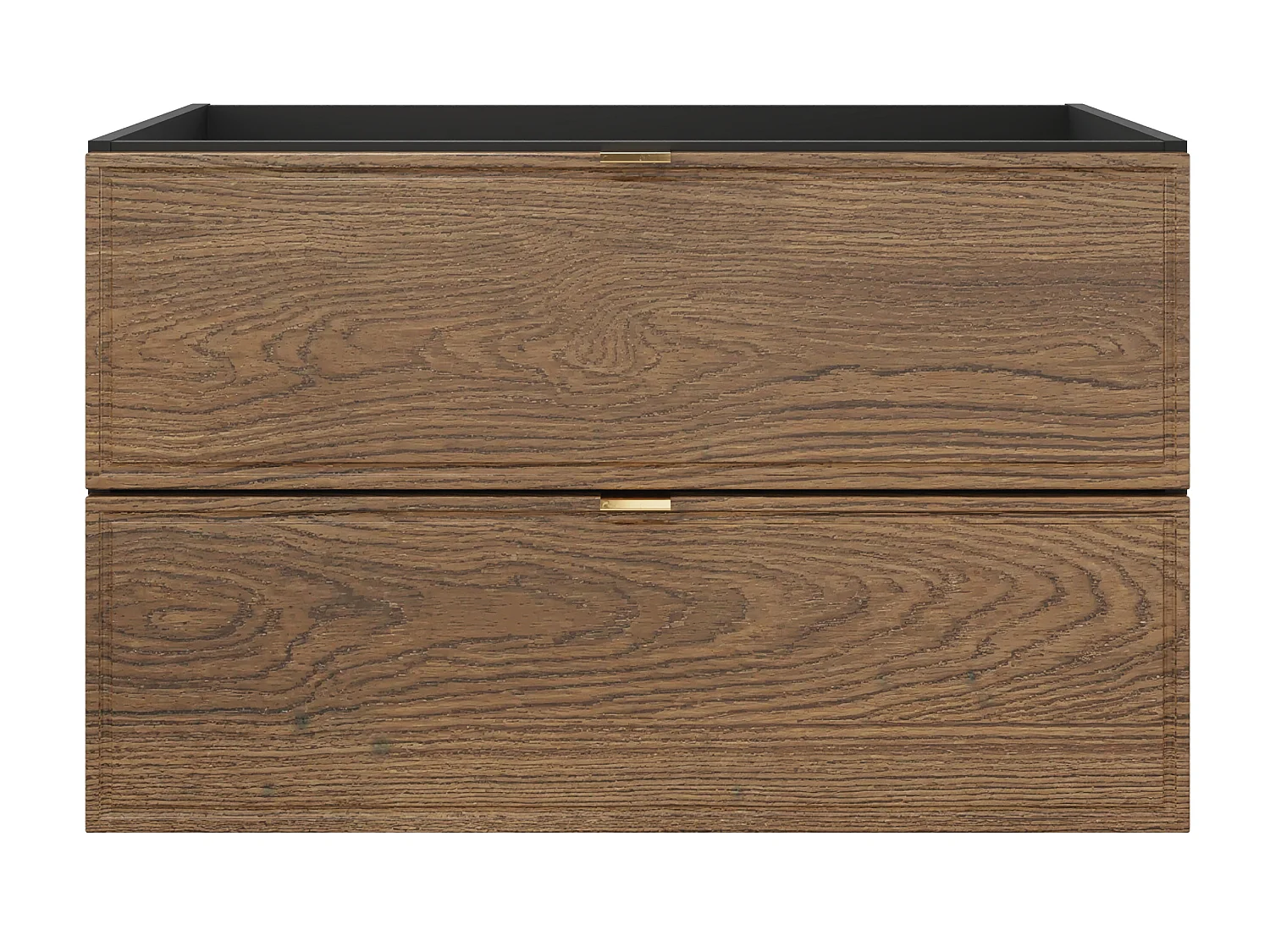 Elena 80cm wood and black vanity unit