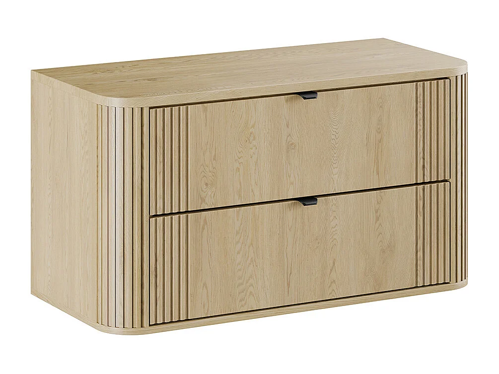Set di mobili da bagno doppio lavabo Mila rovere chiaro