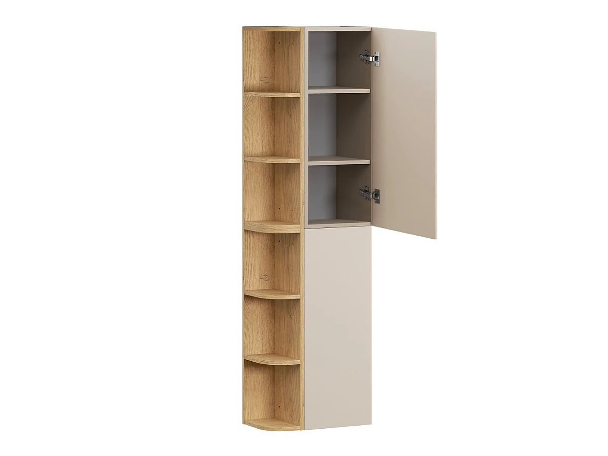 Azel kasjmier en hout 100cm enkele wastafel met sokkel