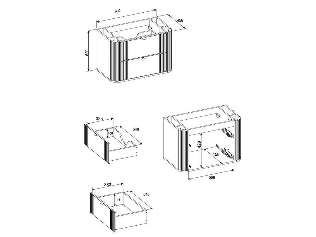 Ensemble de meubles Ovalia Cremona