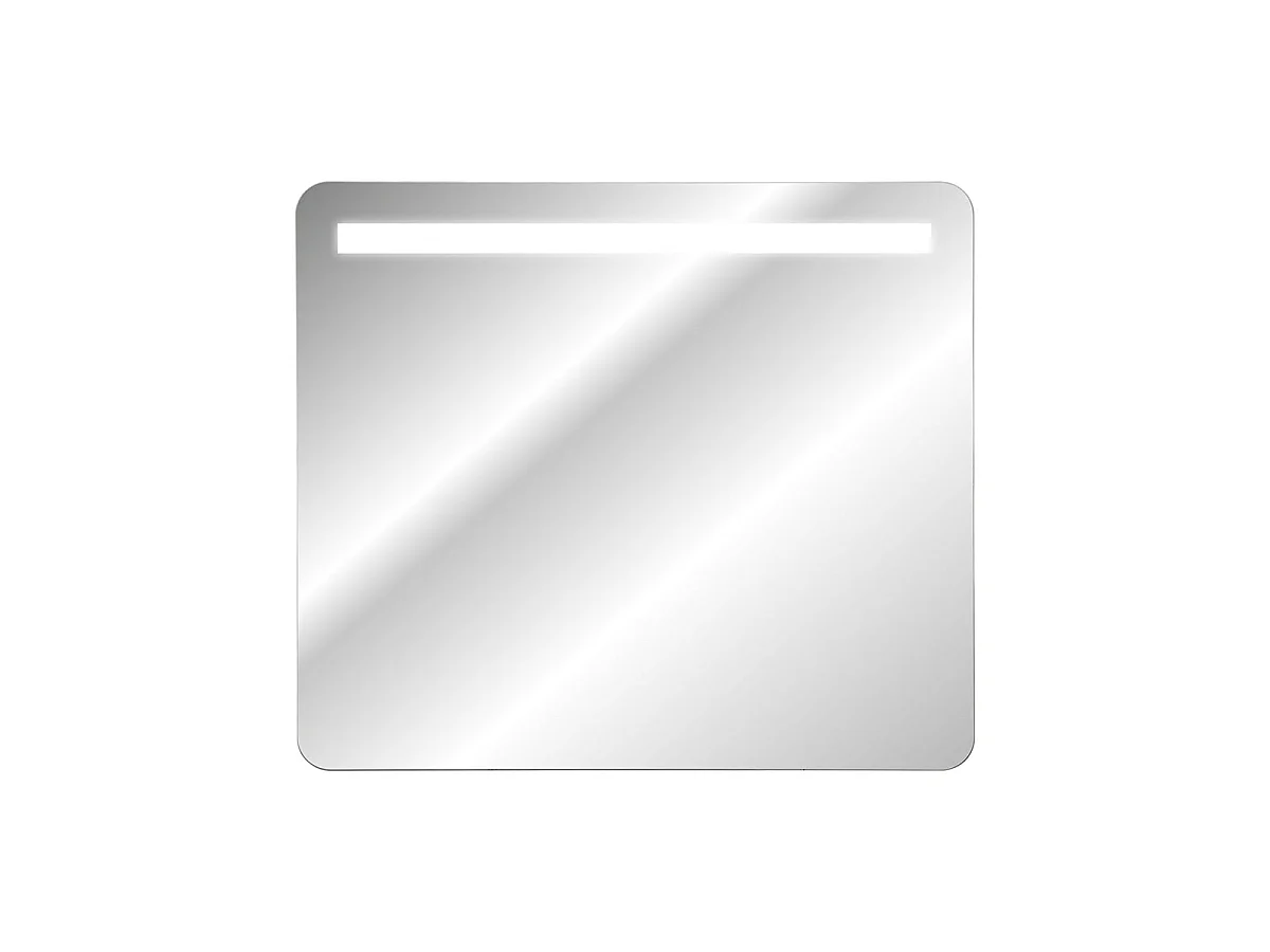 Ensemble meuble simple vasque 80cm 2 tiroirs miroir LED et colonne Manoa Cachemire et Bois