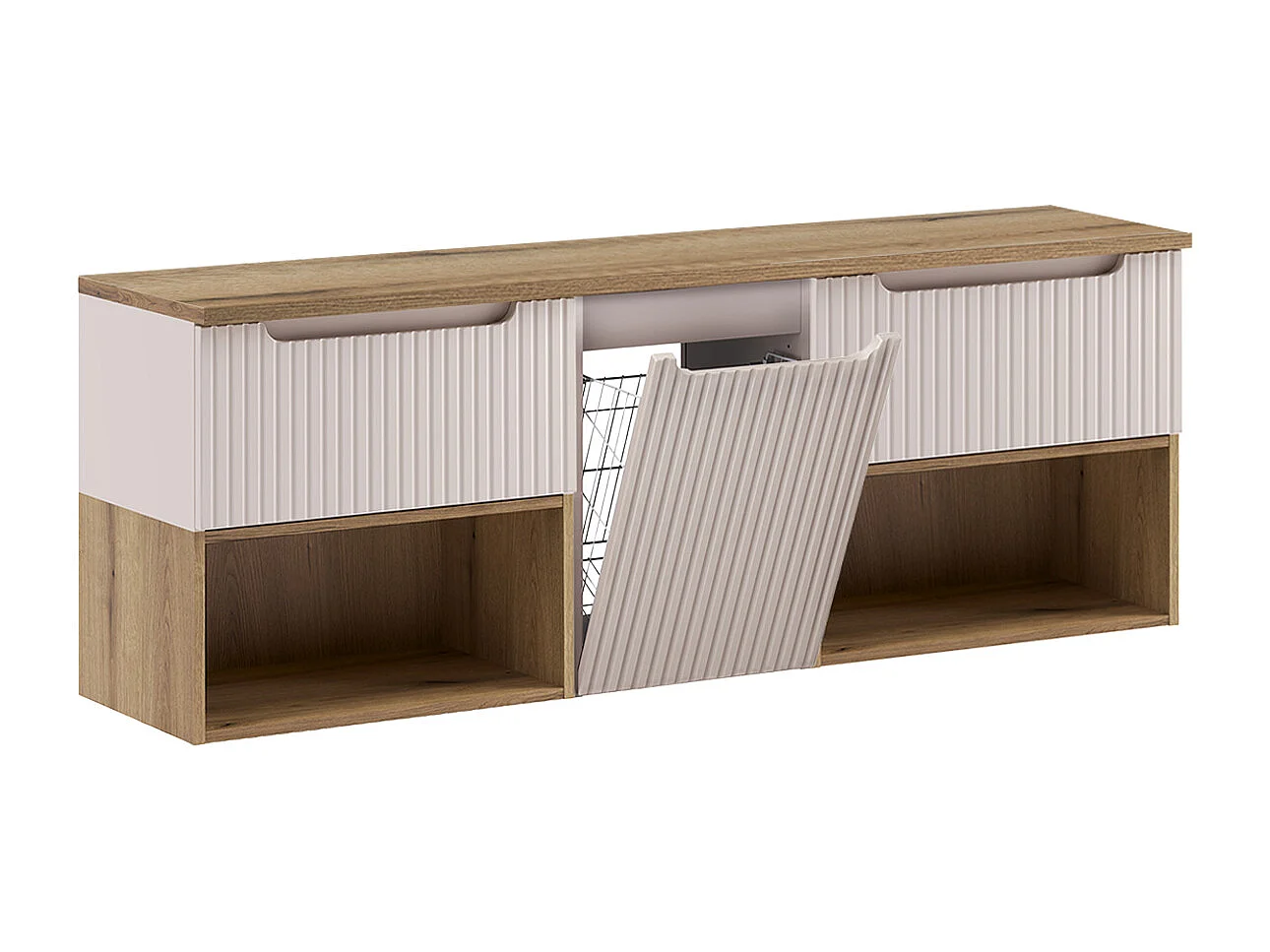 Set di mobili da bagno doppio lavabo Riva cachemire