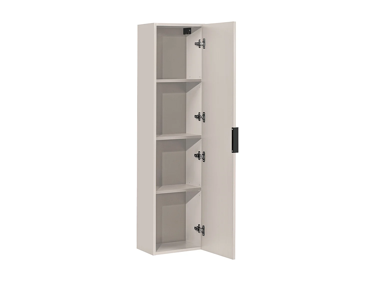 Ensemble meuble simple vasque 140cm 3 niches panier à linge et colonne Adriel Cachemire