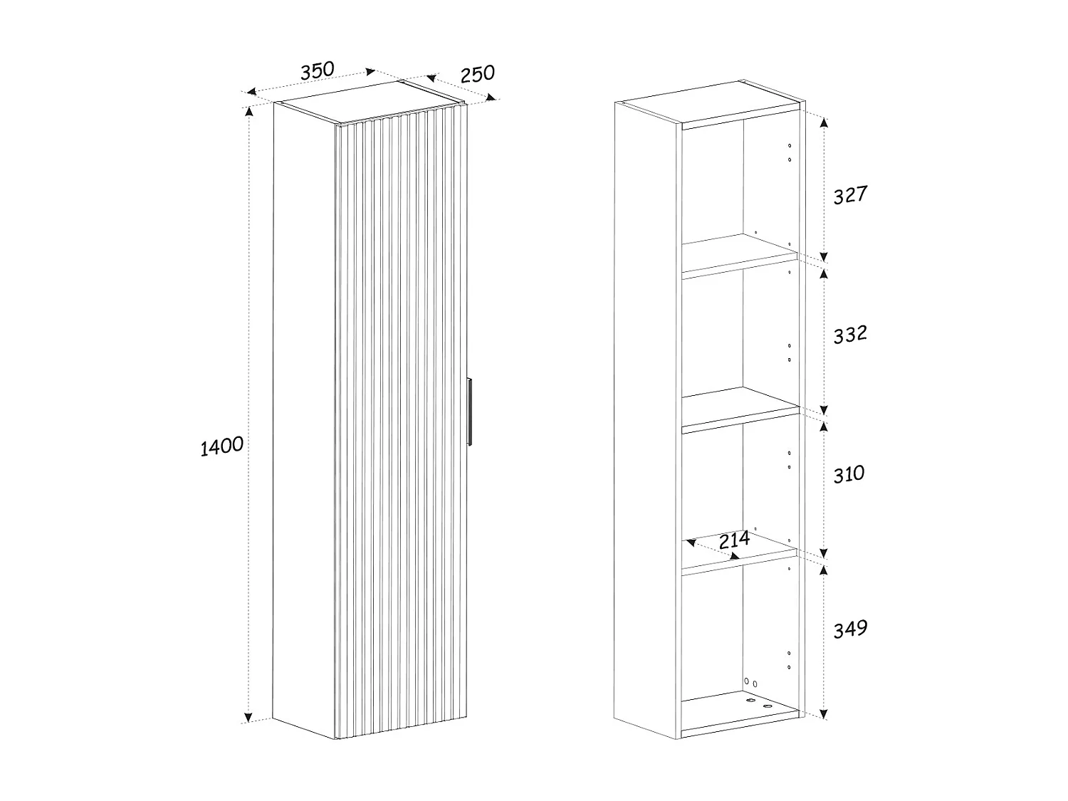 Ensemble meuble simple vasque 140cm 3 niches panier à linge et colonne Adriel Cachemire