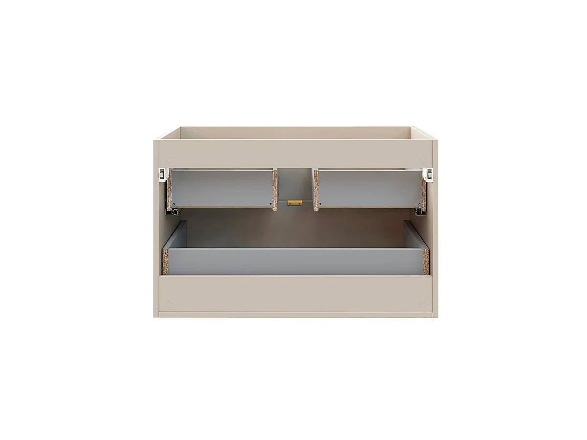 Ensemble meuble simple vasque 80cm et colonne Azel Cachemire et Bois