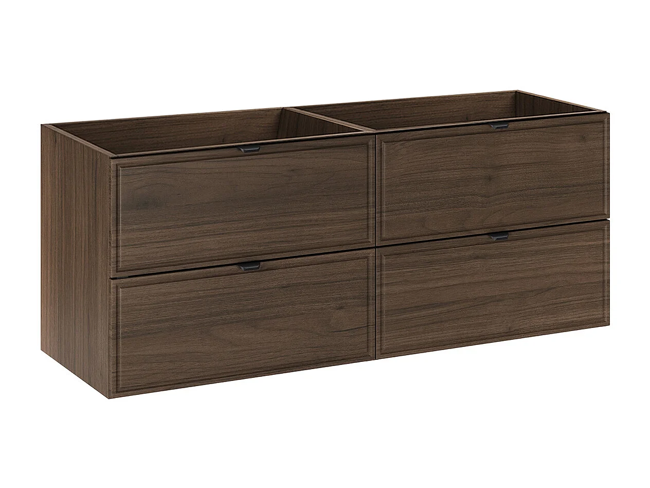 Set di mobili da bagno doppio lavabo Elias marrone 120cm