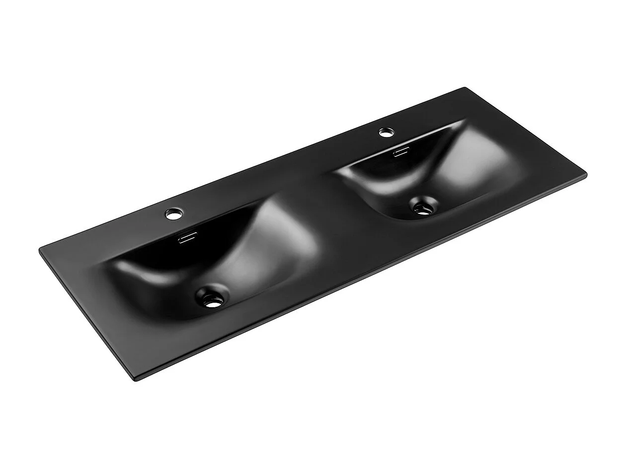 Set di mobili da bagno doppio lavabo Elias marrone 120cm