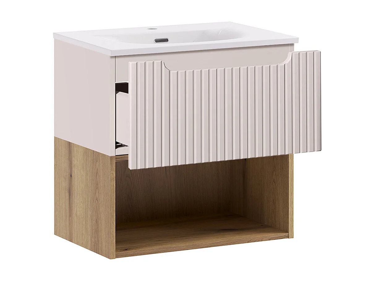 Set di mobili da bagno con lavabo Riva cachemire 60cm