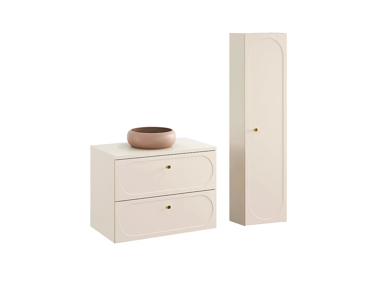 Jednotka s umývadlom 80 cm a podstavcom Sanae sand beige