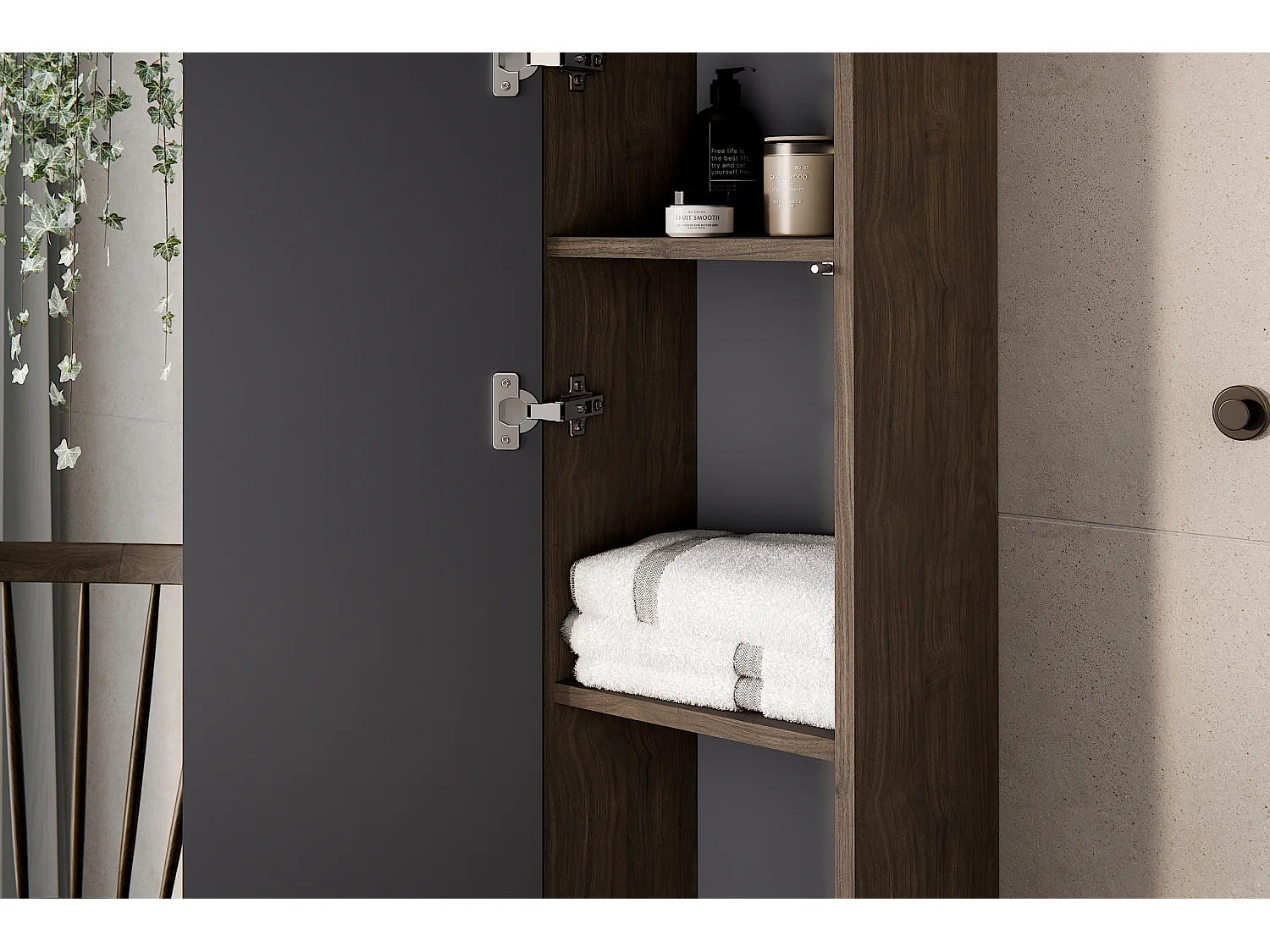 Set di mobili Terra Villa 80cm con piano e armadio alto