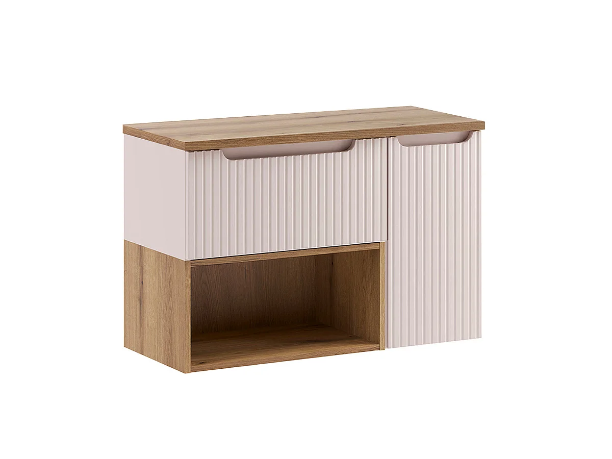 Ensemble meuble sous-vasque 90cm et colonne Riva Kašmír a Drevo