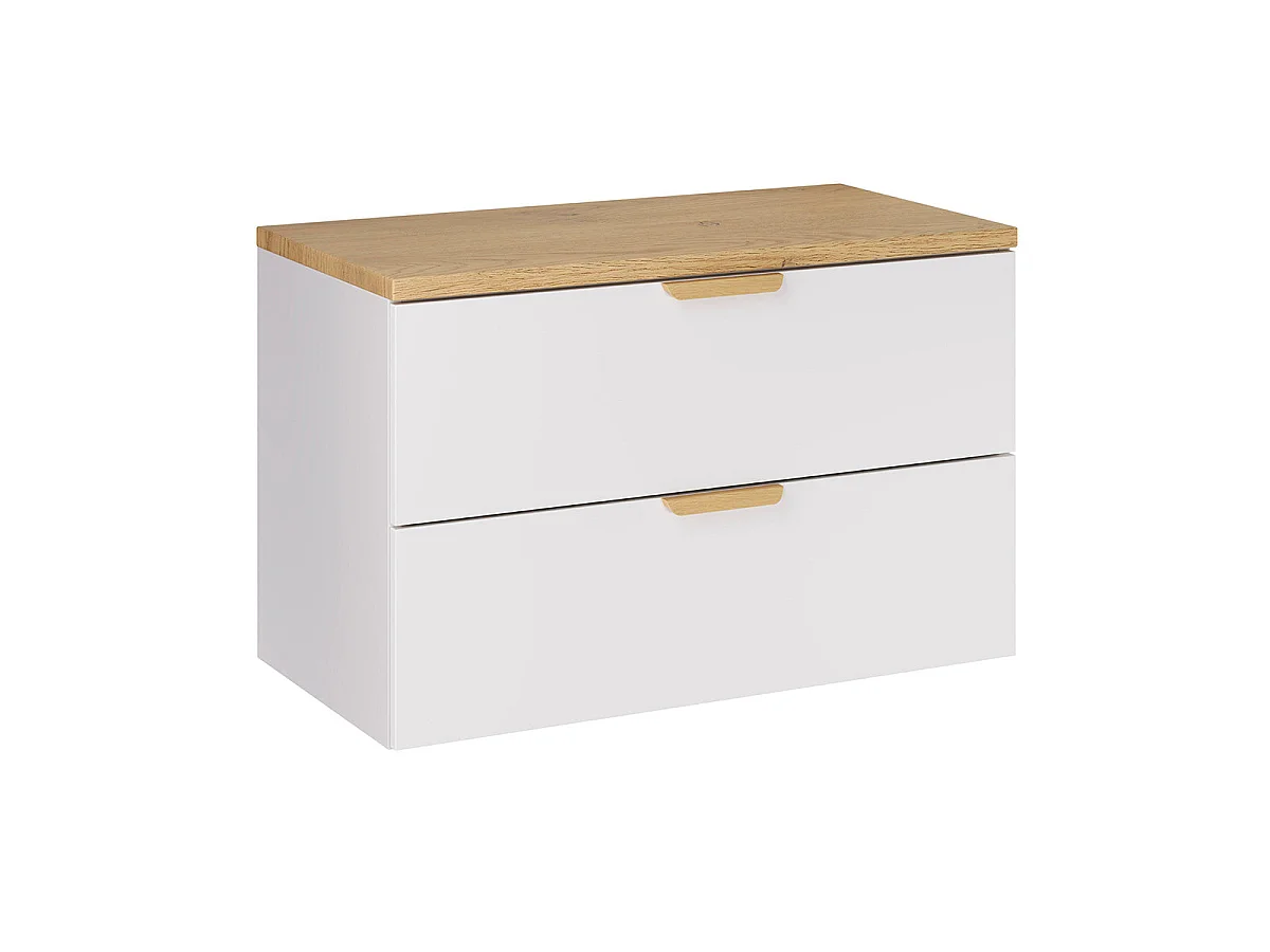 Conjunto de mueble y columna de 80 cm Oria blanco mate