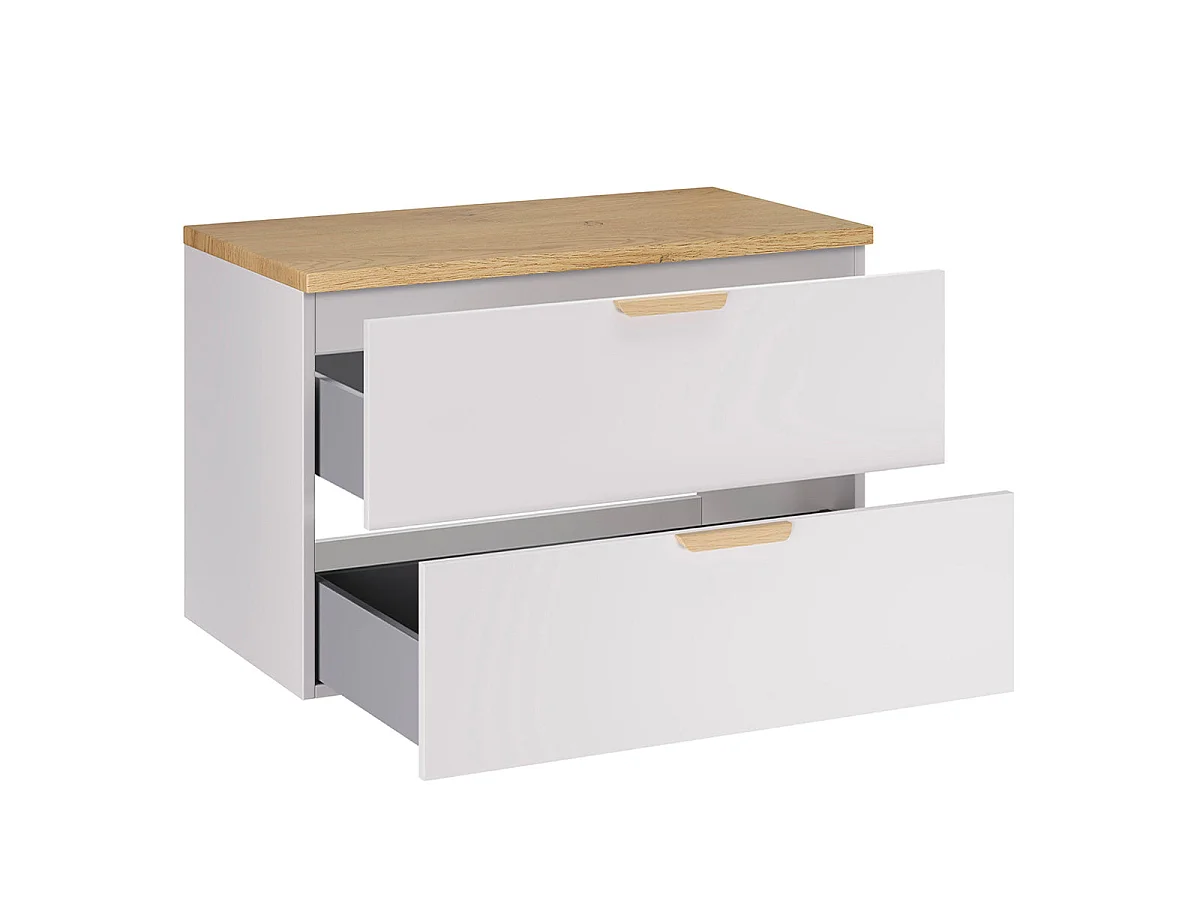 Conjunto de mueble y columna de 80 cm Oria blanco mate