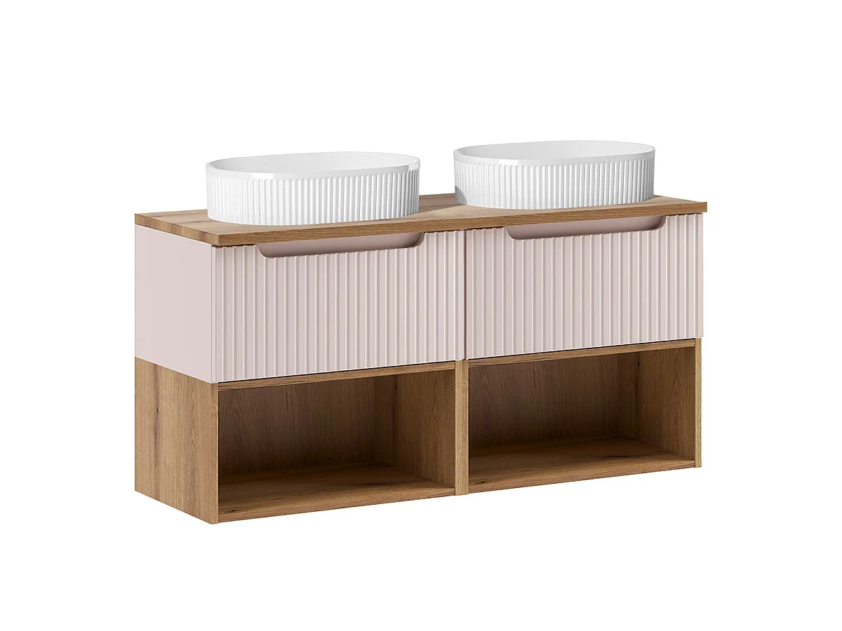 Ensemble meuble double vasque 120cm et colonne Riva Kašmír a Drevo