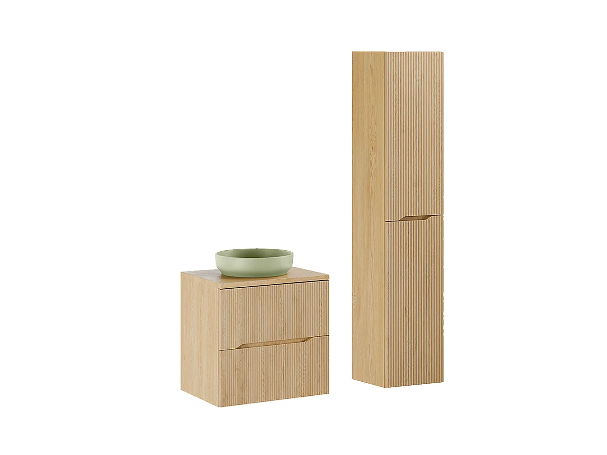 Set mobile lavabo singolo 60cm e colonna Isaline Rovere