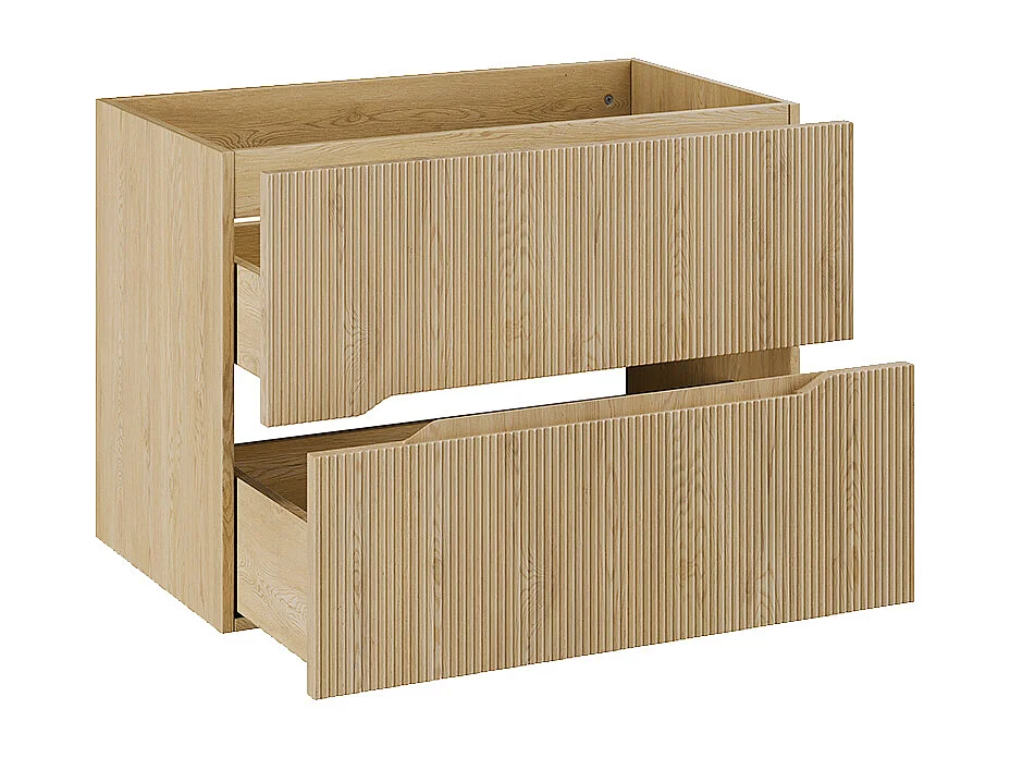 Set di mobili da bagno con lavabo Isaline rovere chiaro 80cm