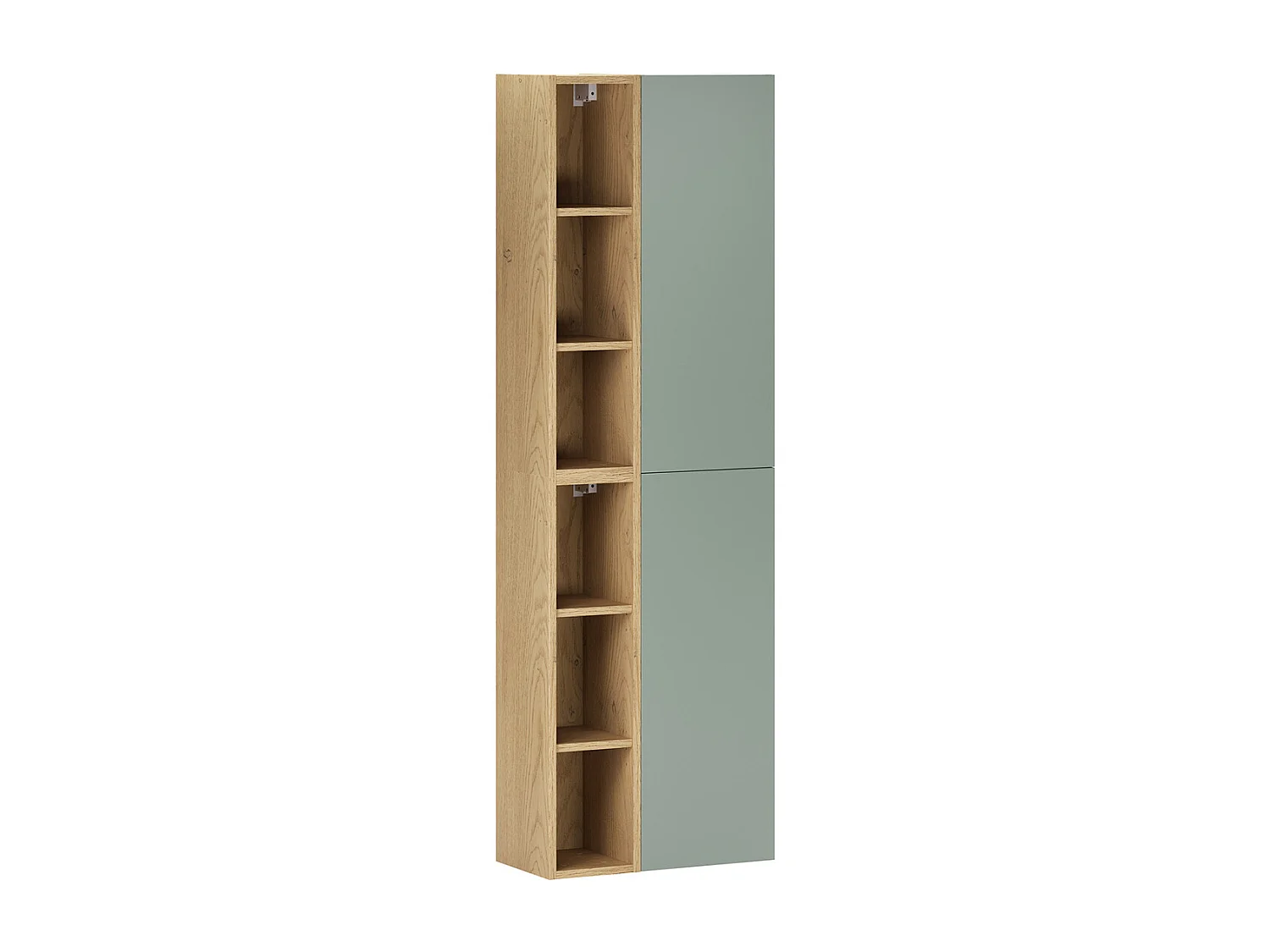 Ensemble meuble double vasque 120cm et colonne Oria Vert mat