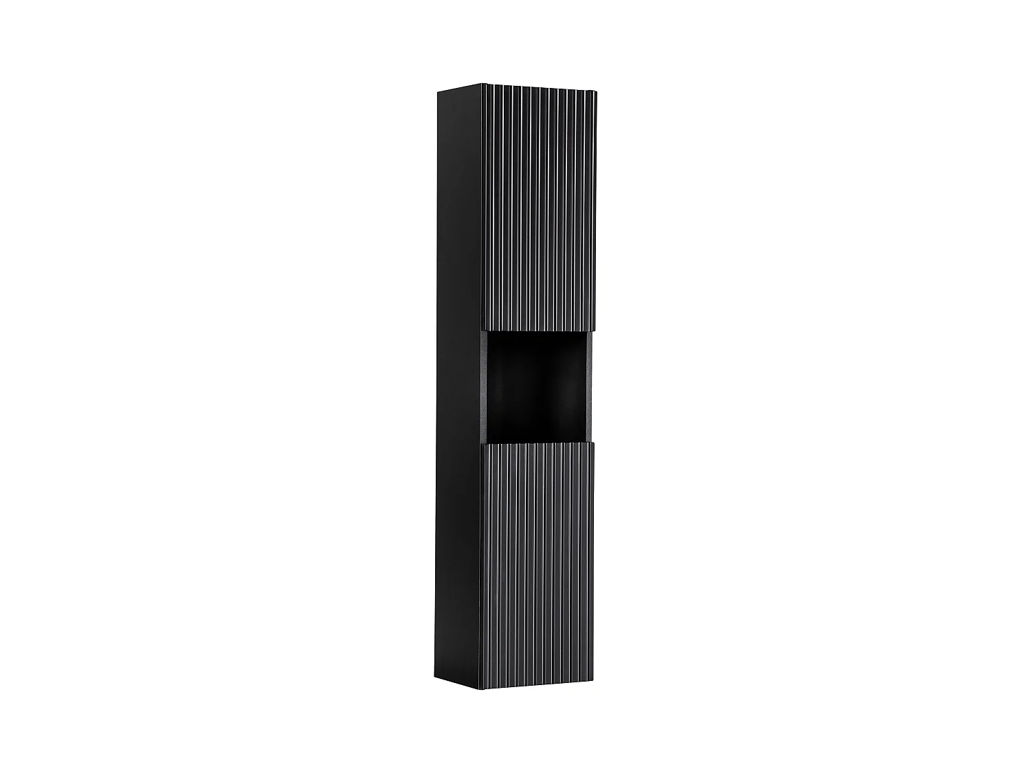 Ensemble de meubles Nova Black 100 cm avec plan de toilette, vasque à poser Beyond et armoire haute