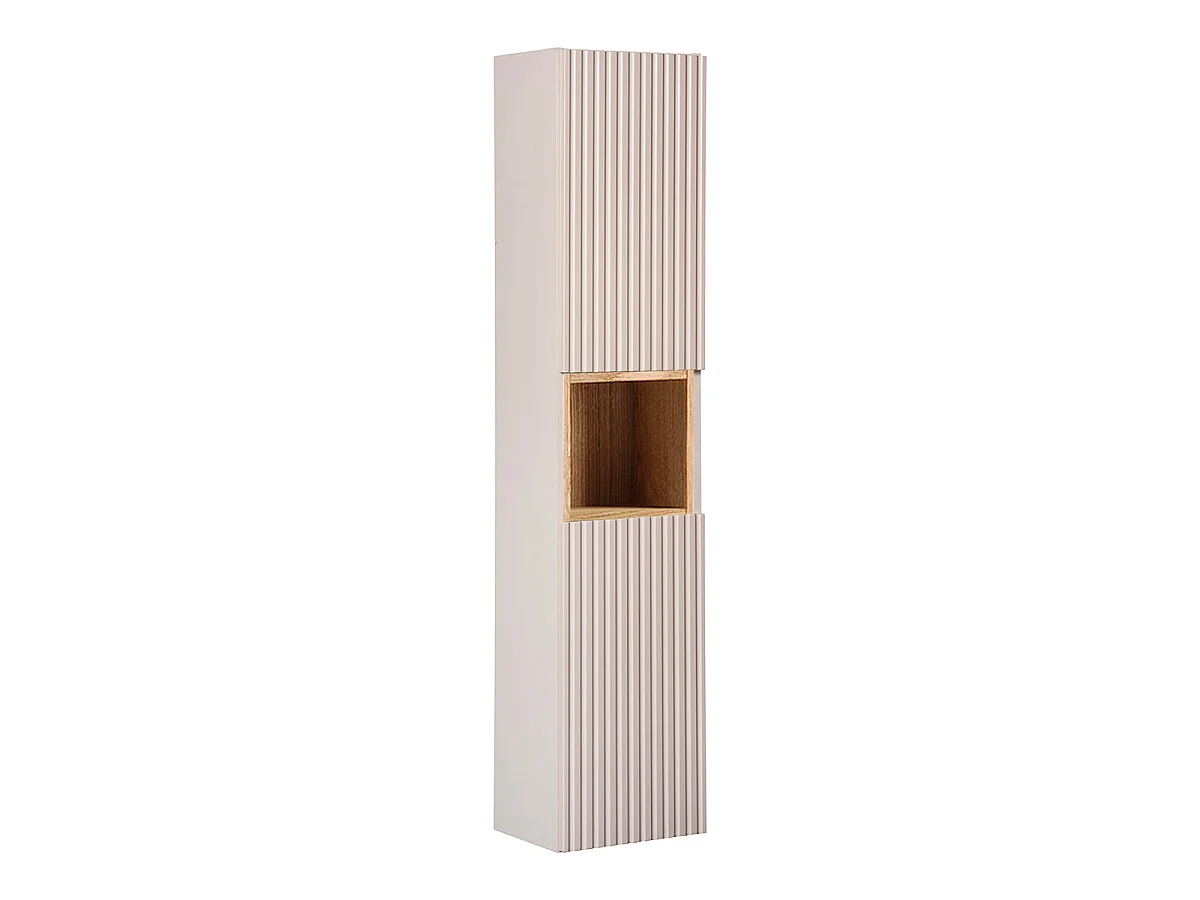 Ensemble meuble sous-vasque 60cm et colonne Riva Cachemire et Bois