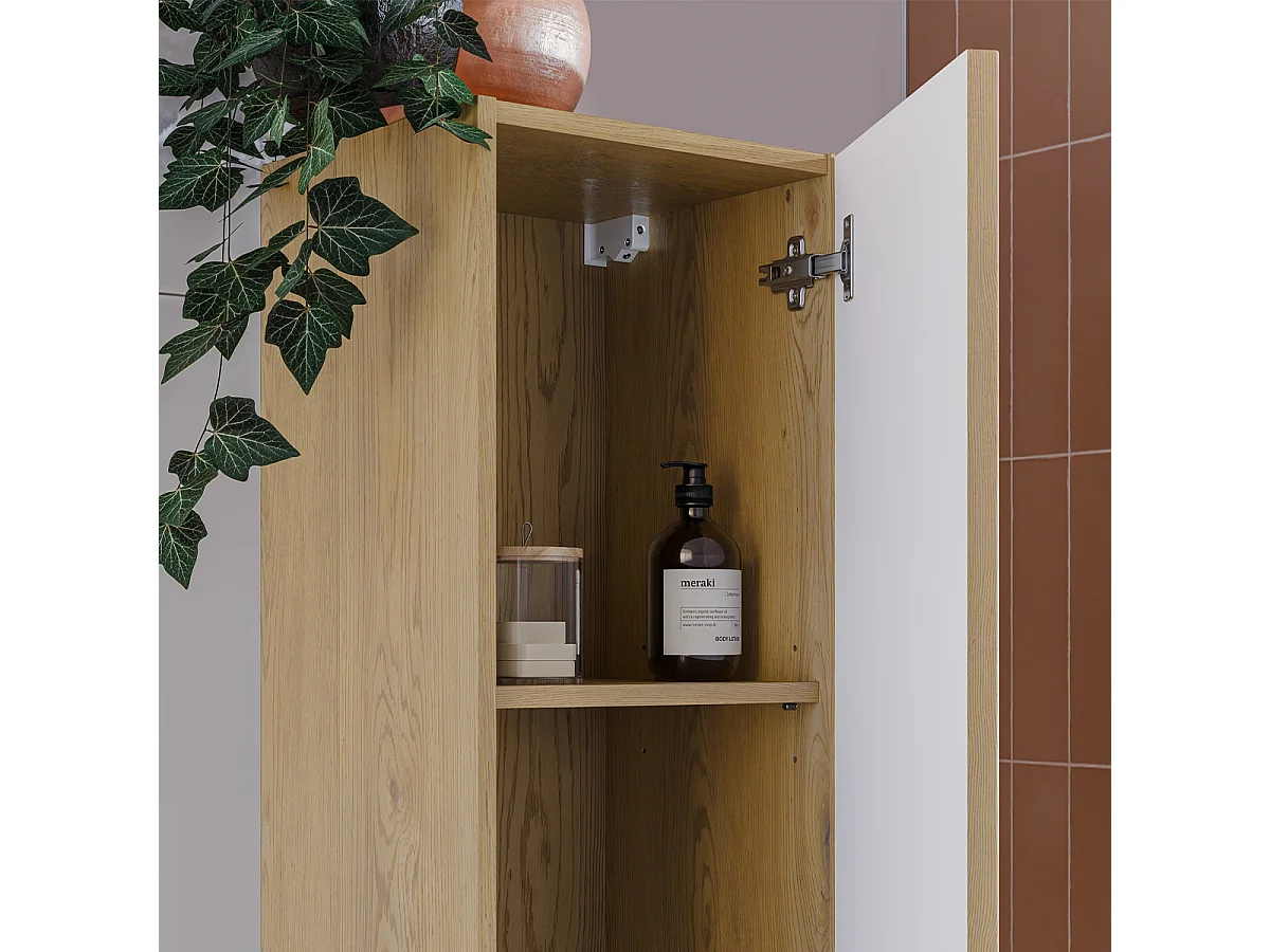 Set di mobili da bagno con lavabo Isaline rovere chiaro 60cm