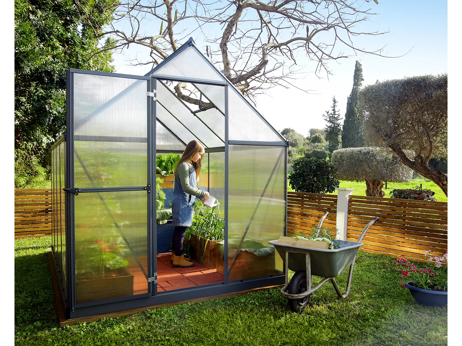 Canopia Mythos Meerwandig Polycarbonaat Tuinkas 306X185X208 cm  Grijs