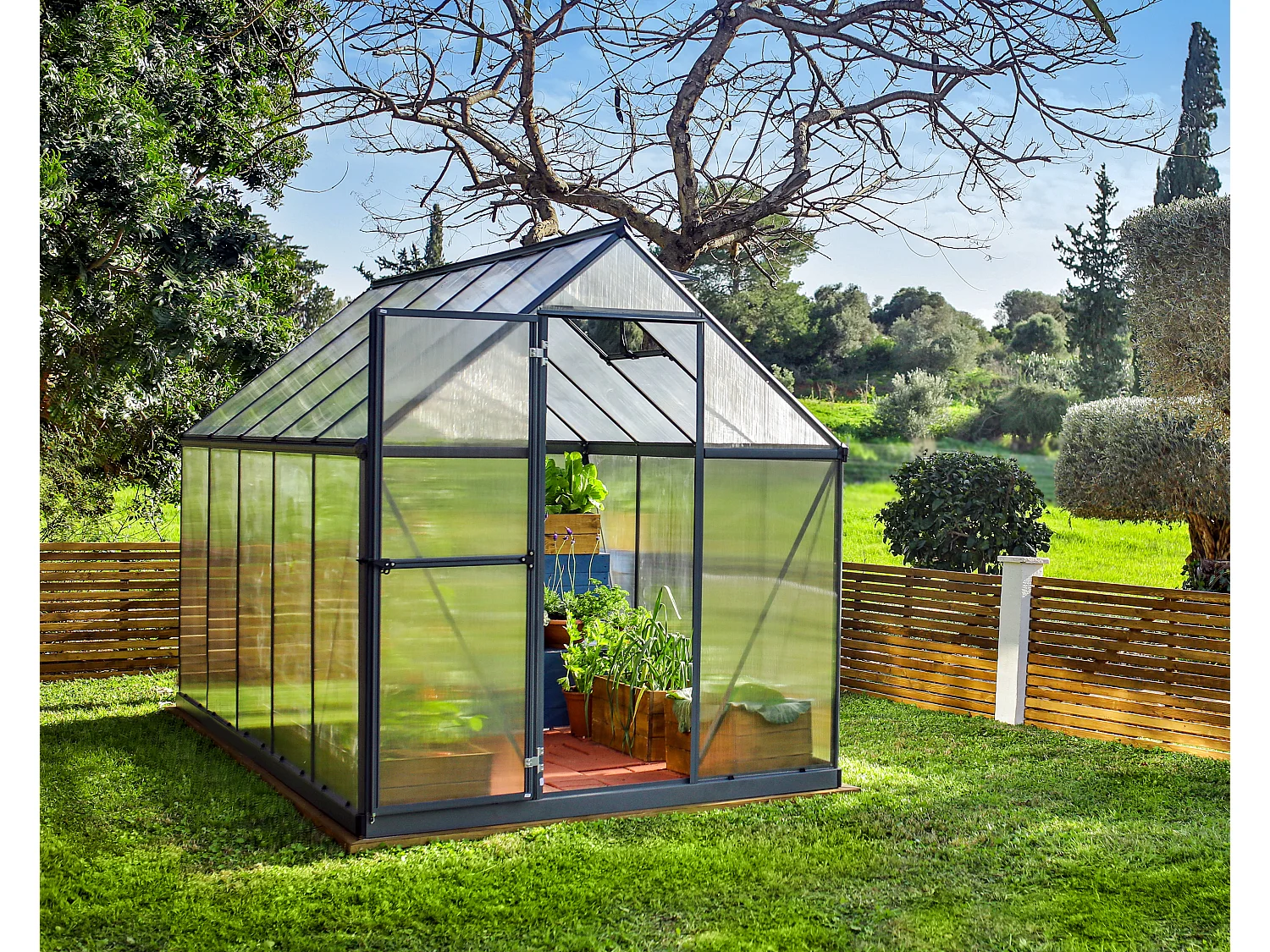 Canopia Mythos Meerwandig Polycarbonaat Tuinkas 306X185X208 cm  Grijs