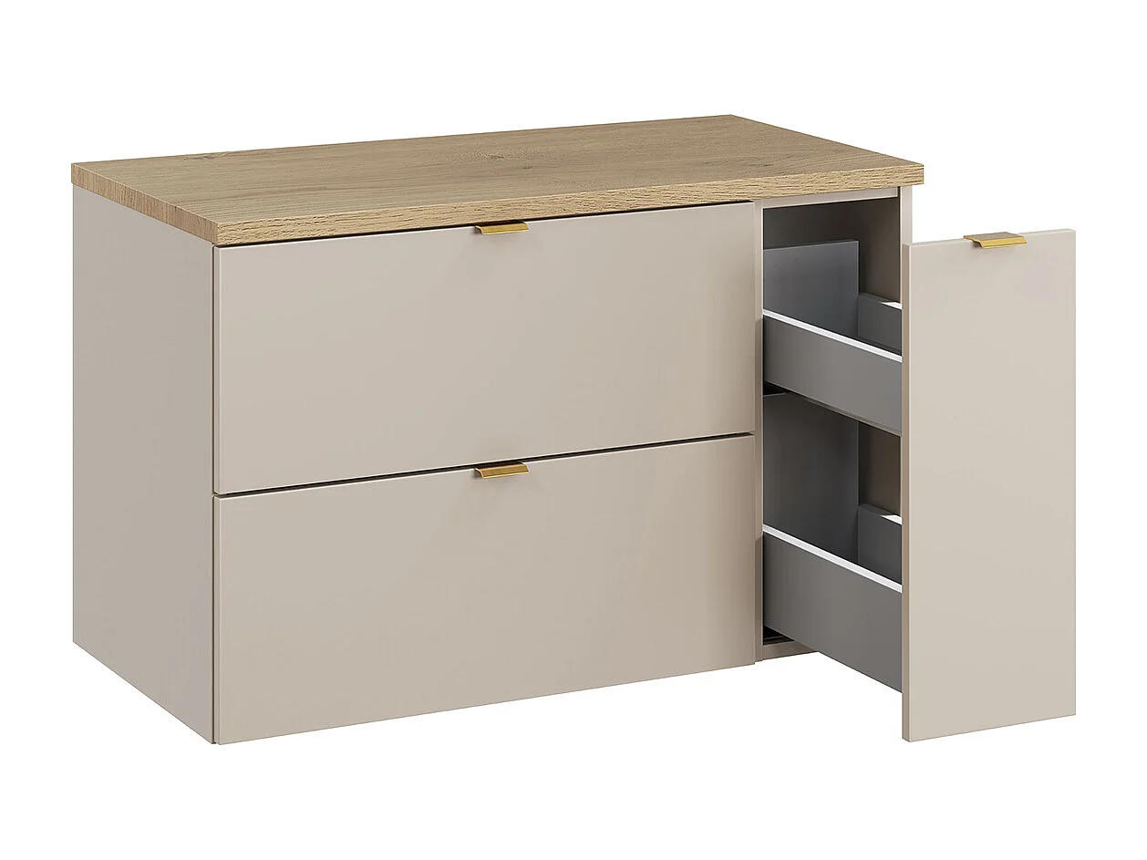 Set di mobili da bagno con lavabo Azel cachemire 80cm