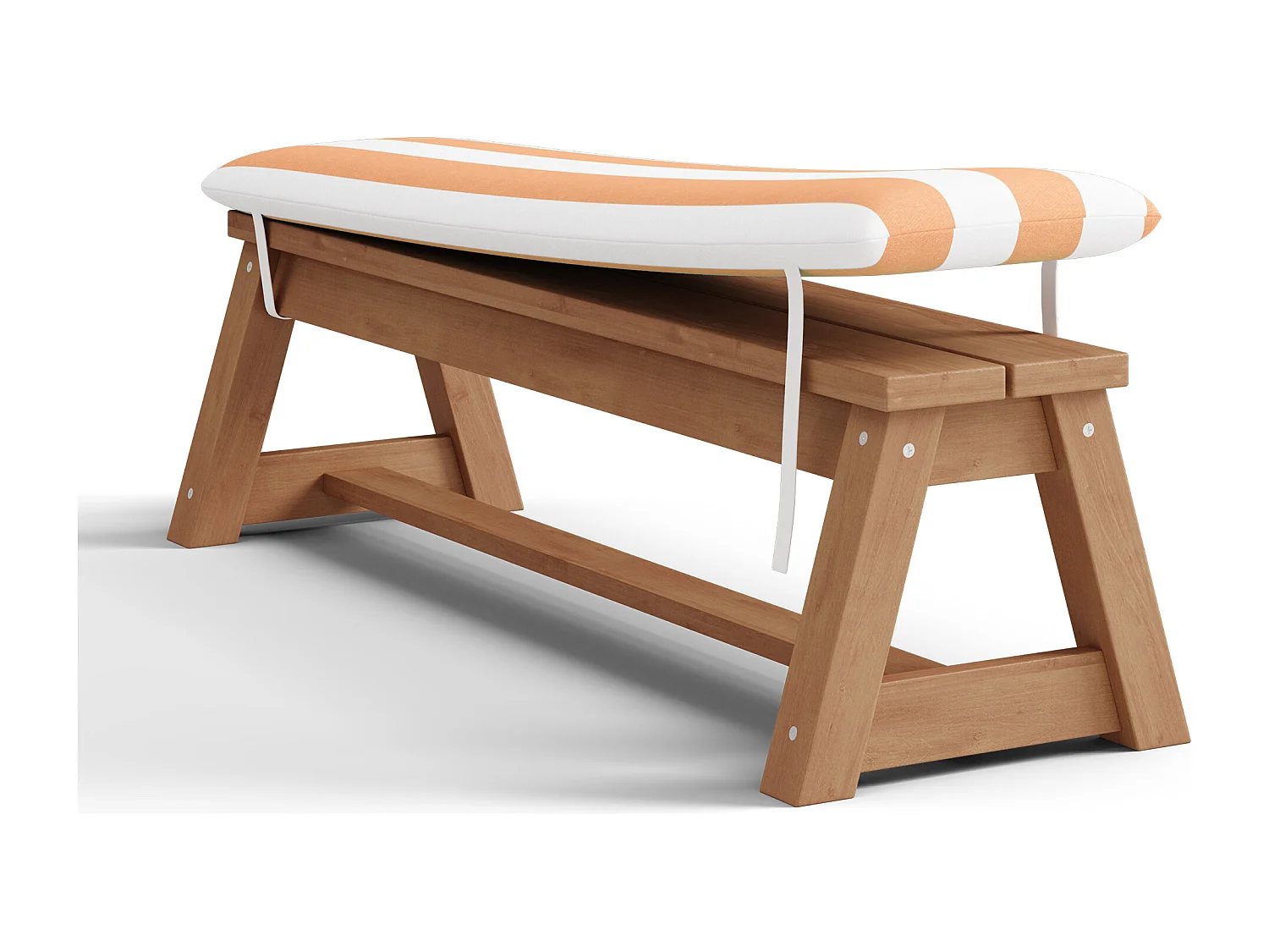 Table d'extérieur pour enfants + 2 bancs + parasol rayé marron,mobilier de jardin en bois,patio et cour