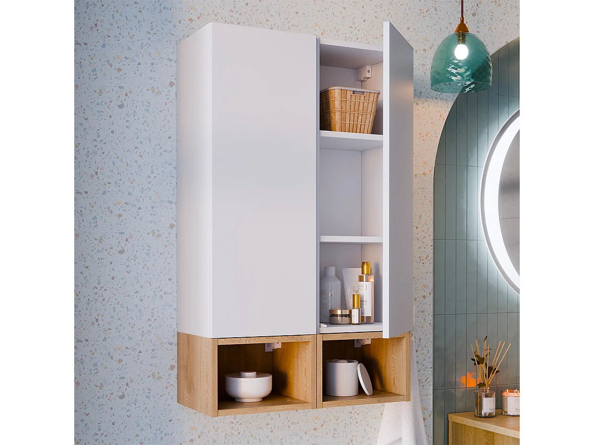 Armoire murale 1 niche Oria Blanc mat
