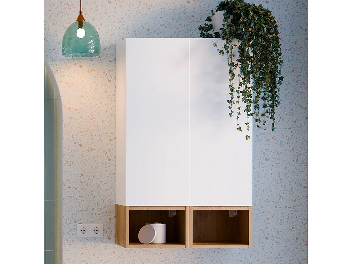 Armoire murale 1 niche Oria Blanc mat