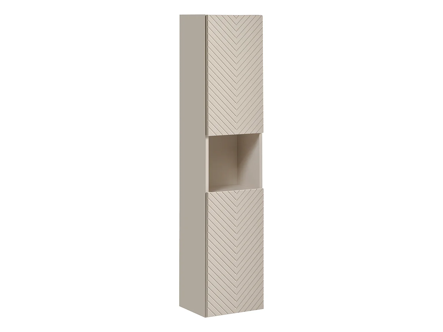 Ensemble de meubles Viva Cashmere 60 cm avec plan de toilette, vasque à poser Lola et meuble colonne haut