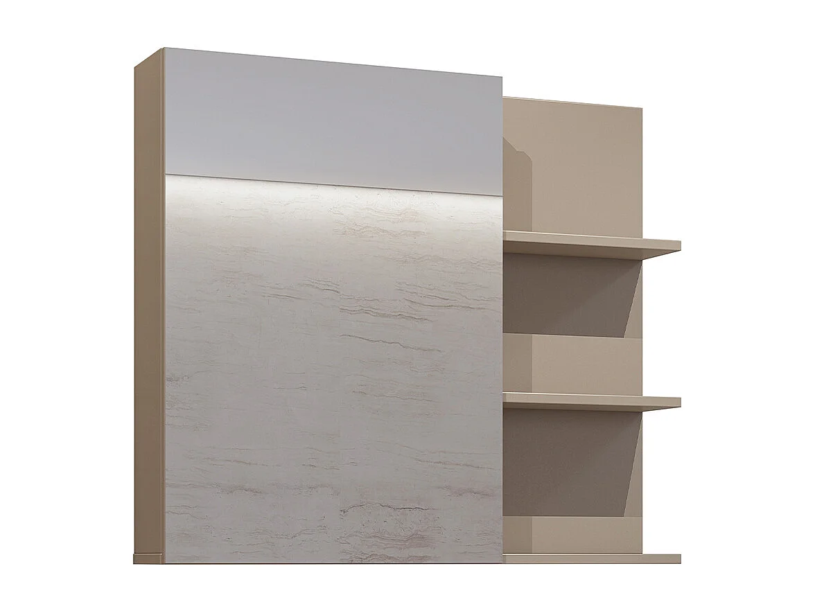 Armario de pared 1 puerta espejo Sophéa Topo