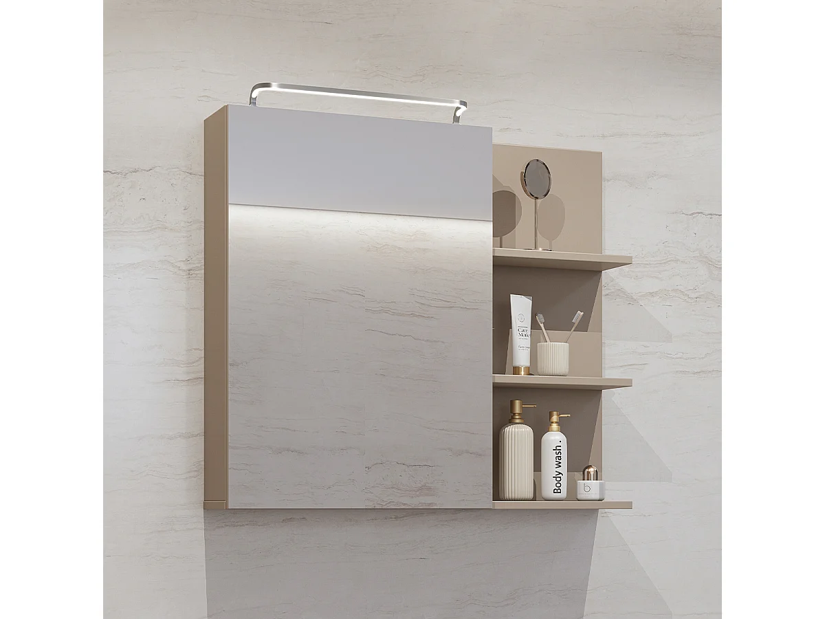Armario de pared 1 puerta espejo Sophéa Topo