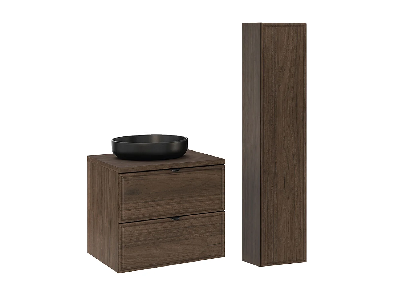 Set di mobili da bagno con lavabo Elias marrone 60cm