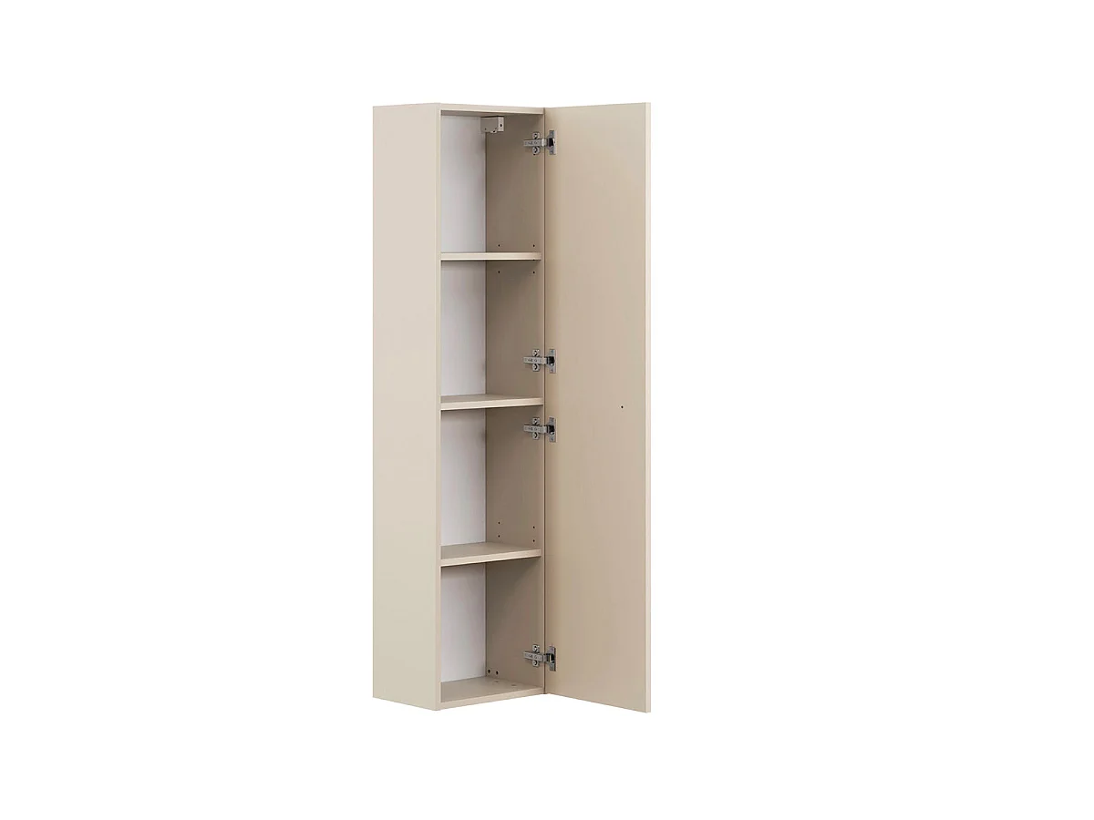 Ensemble meuble double vasque encastrée 120cm et colonne Sanae Beige sable