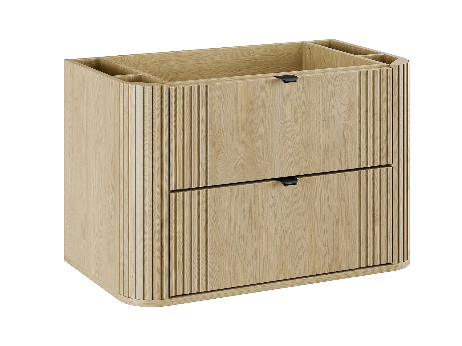 Set Waschtischunterschrank 80cm und Säule Mila Holz