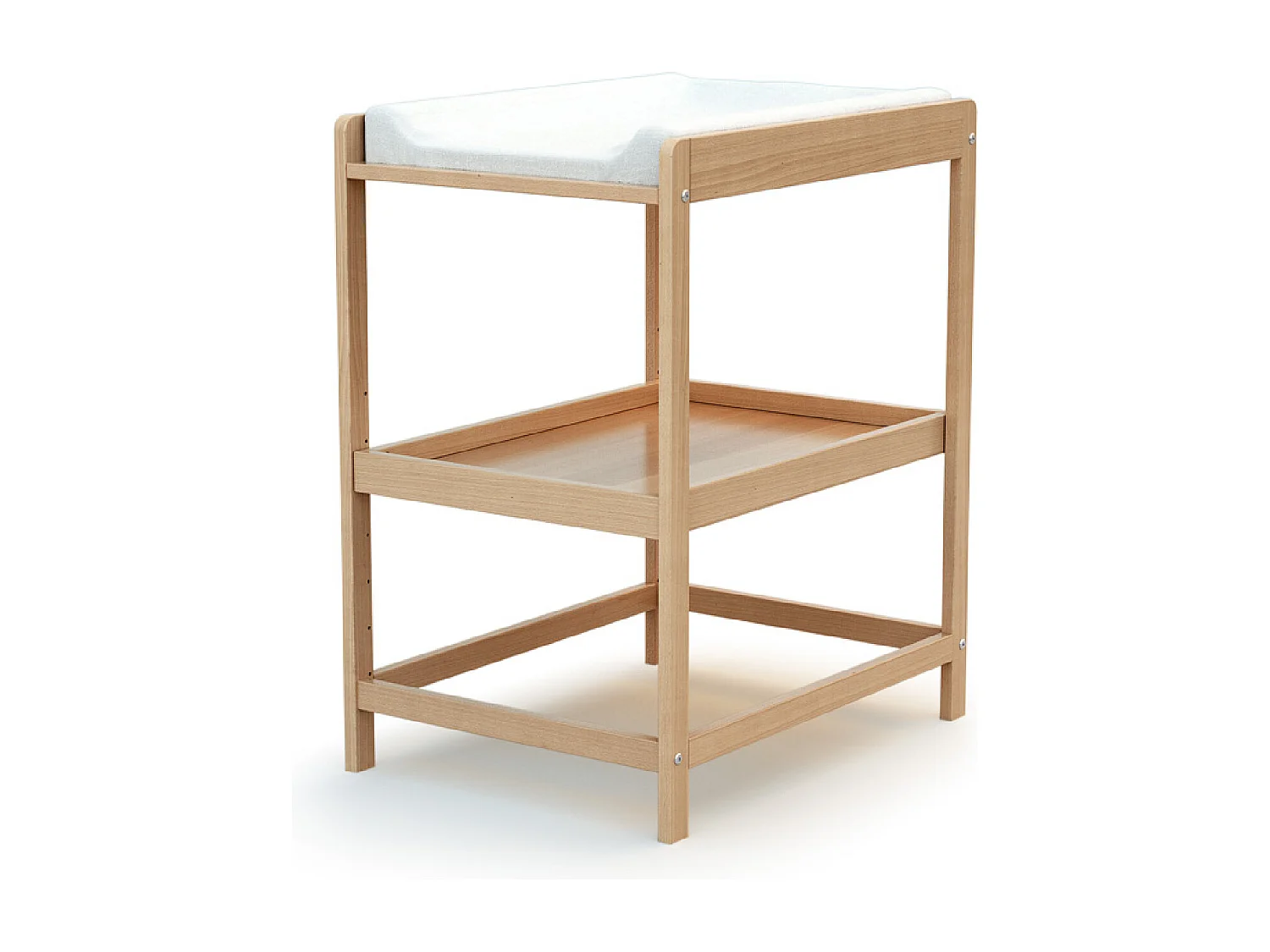 Verschoontafel met 2 planken LIMA in hout Beuken Gelakt
