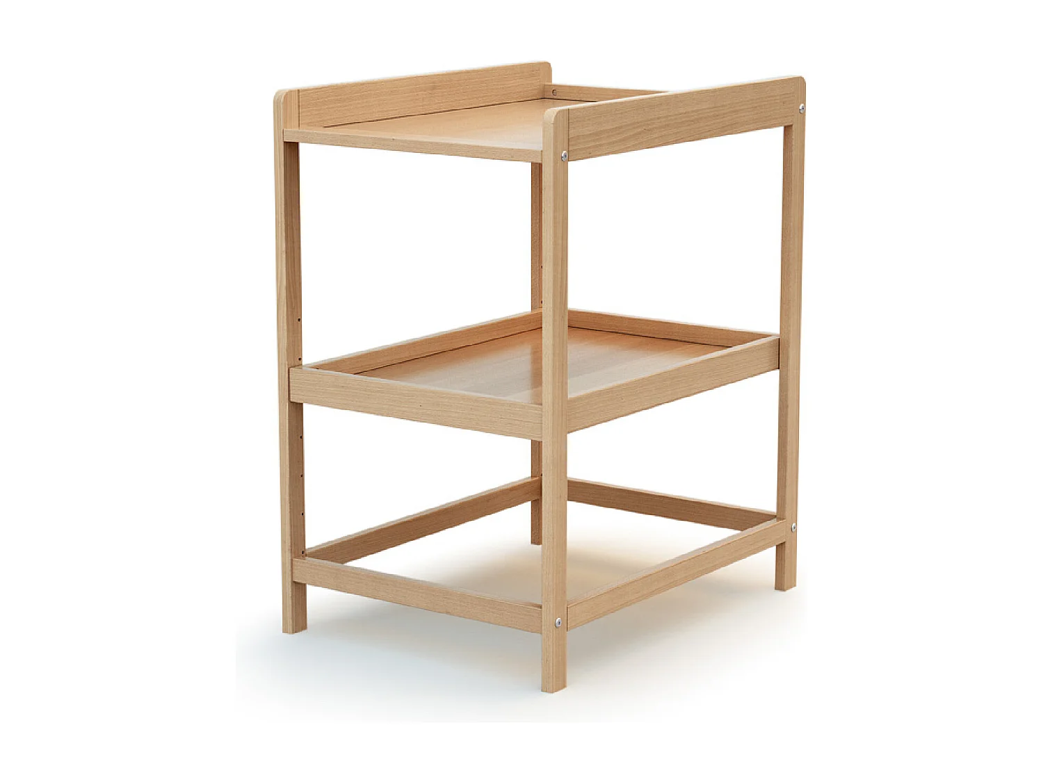 Verschoontafel met 2 planken LIMA in hout Beuken Gelakt