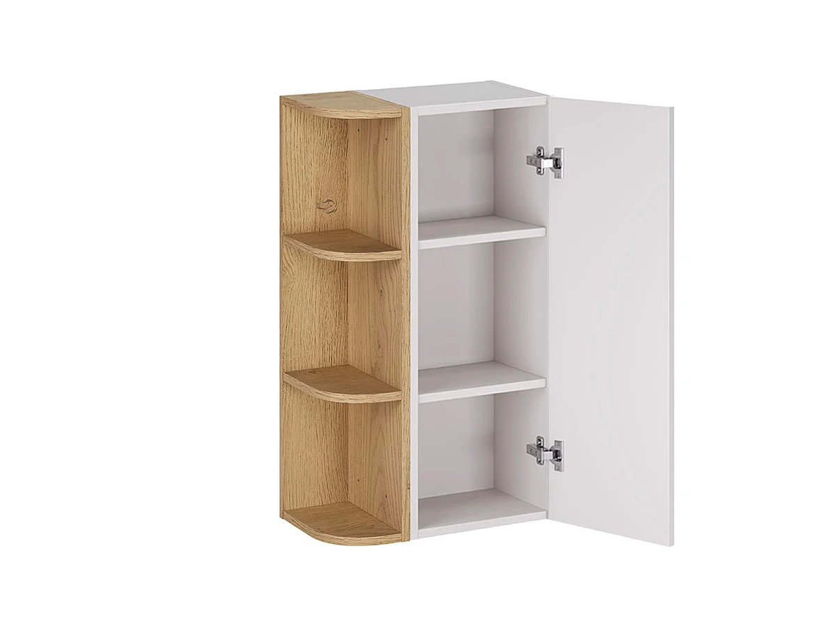 Armoire murale 3 niches arrondies Oria Blanc mat